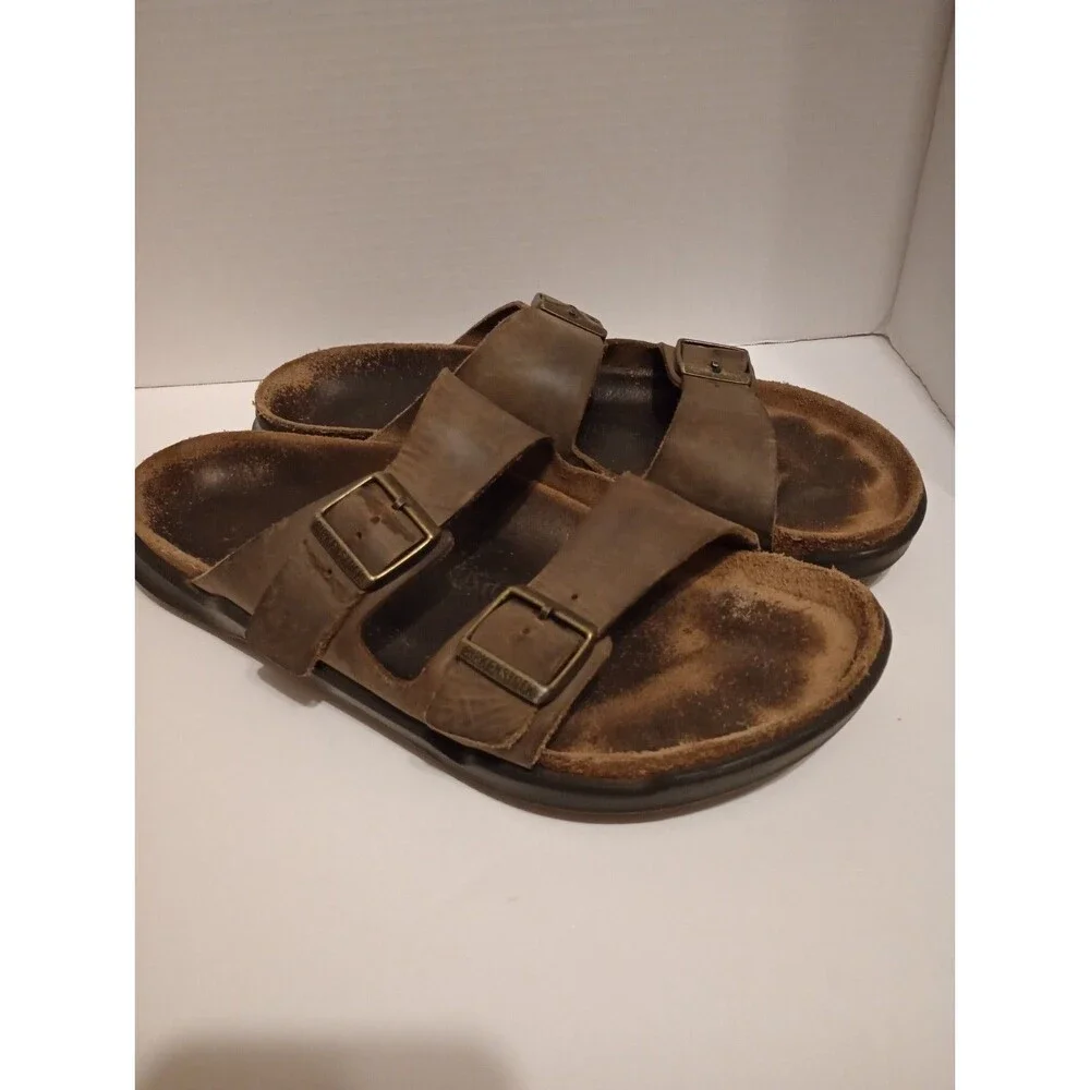 Birkenstock ARIZONA CROSSTOWN Men’s (42.5/9.5) Sandals Khaki Green Oiled Leather